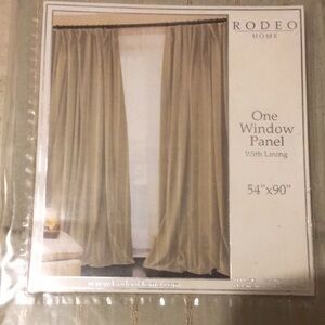 Rodeo Home Tan Window Panel with Lining